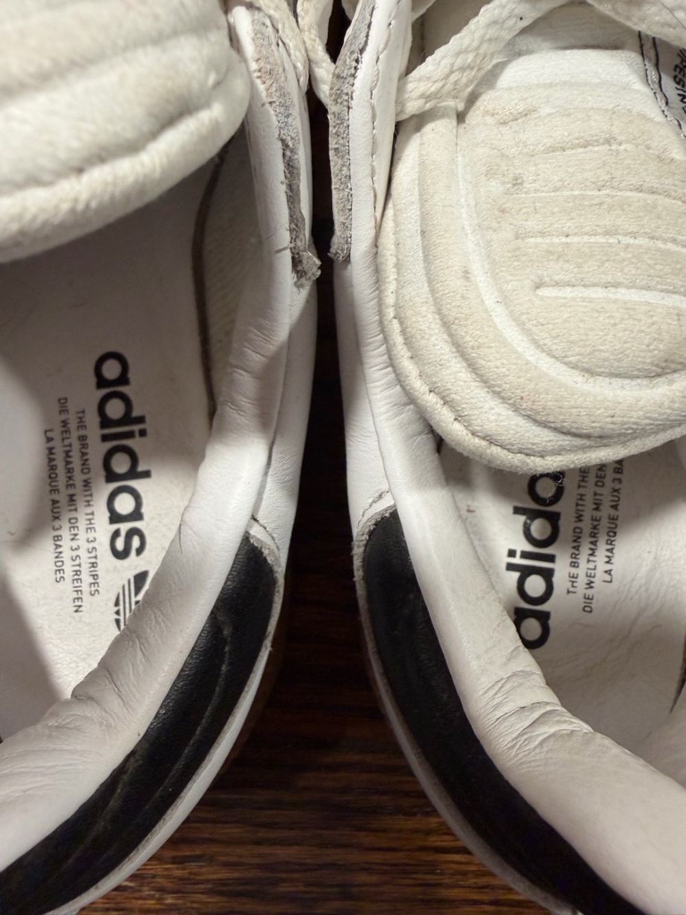 adidas White, Black & Gum Retro Trainer Sneakers - Picture 5 of 14
